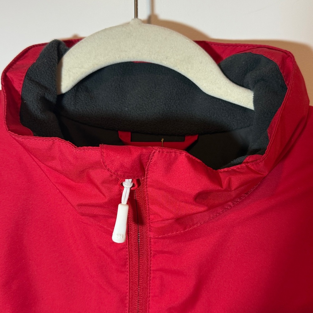 Helly Hansen Jacket Women Sz Large Red mid weight jacket Viking Logo - Picture 3 of 8